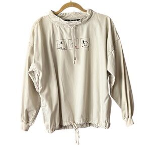 VTG. 2002 Christopher and Banks Embroidered Cat and etc. pull over top. SZ.S.